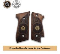 ZIB GRIPS Beretta 92S impugnatura pistola fatta a mano in legno di noce Ars.011
