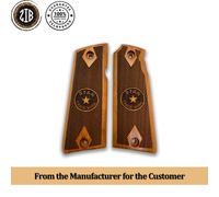 ZIB GRIPS Star Süper B impugnatura pistola fatta a mano in legno di noce Ars.06