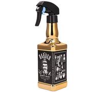ZIBARBER Flacone spray da parrucchiere per capelli, barbiere, vuoto, ricaricabile, bottiglia spray per acqua, 500 ml, colore: oro