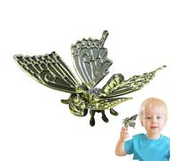 Zibeem Decorazione da tavolo a farfalla, ornamento da scrivania a farfalla - Modello animale mobile congiunto stampato in,Giocattolo flessibile, artigianato artistico, ornamento da scrivania per la