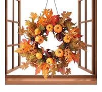 Zibeem Ghirlanda Autunnale da Esterno - Decorazione Porta Autunno E Ringraziamento Con Bacche - Decorazioni Festività Per Appartamento Compleanno Scuola Soggiorno Feste,Ingresso Classe Scuola