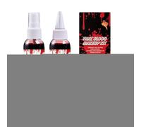 Zibeem Kit Trucco Sangue Finto Halloween | Realistico Lavabile con Sapone Detergente | Accessori Trucco Zombie Vampiri Spaventosi per Costumi Recitazione Scherzi Foto Scenografia Cinema Cosplay