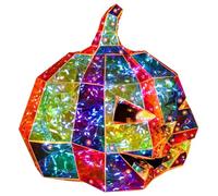 Zibeem Prism Halloween | Zucche Luminose con Effetto Prismatico - Lanterna Plug And Play Per Piscina Falò Decorazione