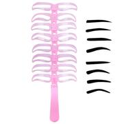Zibeem Sagome Sopracciglia Per Forma - Kit Riutilizzabile con 8 Forme per Modellare le Sopracciglia - Modellazione Riutilizzabile Lavabile Per Trucco Quotidiano Festa Serata