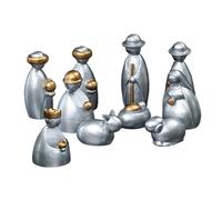 Zibeem Set di presepe per interni, statuette da tavolo, resistenti alle intemperie, da collezione, per tavola di Natale, centrotavola, vetrina, scuola, servizio fotografico, libreria, chiesa, altare