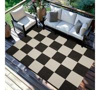 ZIBENE Tappeto Pesante per Esterni e Interni - Antiscivolo, Impermeabile e Resistente all'Usura. Per Balcone, Terrazzo, Giardino, Camper, Piscina. Pieghevole, Lavabile, Retro in Gomma.[40X60cm]