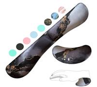 ZIBLY Set di poggiapolsi e mouse per tastiera e mouse, antiscivolo, ergonomico, per una digitazione facile, sollievo dal dolore, memory foam in gel setoso di alta qualità, per lavorare da casa,