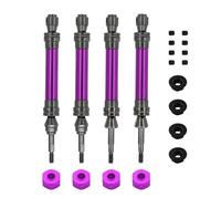ZIBOXI 1 set di alberi di trasmissione anteriori e posteriori CVD for auto RC for parti di aggiornamento 1/10 Traxxas Slash Rustler Stampede Hoss VXL 4X4(Purple)