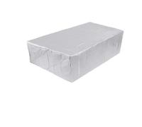 ZIBOXI 113 Dimensioni Copertura protettiva for patio da giardino Copertura antipolvere for mobili in tessuto Oxford Copertura antipioggia impermeabile for tavolo e sedia in rattan(Silver,160x130x90cm)
