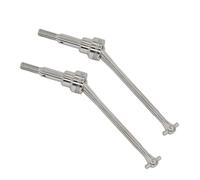 ZIBOXI 2 pezzi di albero di trasmissione anteriore CVD adatto for WLtoys 12423 12427 12428 1/12 RC auto cingolate camion da corsa breve parti di aggiornamento(Silver)