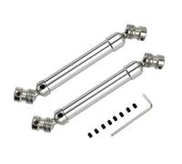 ZIBOXI 2 pezzi Giunto albero motore CVD 112-152 mm Albero motore for Axial SCX10 AX10 D90 RC4WD TF2 HSP 1/10 Ricambi auto RC(Silver)
