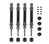ZIBOXI Albero di trasmissione anteriore e posteriore CVD 1/10 adatto for Traxxas Slash, Rustler, Stampede, Hoss VXL 4X4, parti di aggiornamento for auto RC(Black)
