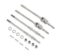 ZIBOXI Assali AR44 Giunto anteriore posteriore CVD Albero di trasmissione Dogbone for RC 1/10 Axial SCX10-II 90046 90047 Adatto for Jeep Wrangler(Silver 1 set)