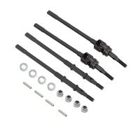 ZIBOXI Assali AR44 Giunto anteriore posteriore CVD Albero di trasmissione Dogbone for RC 1/10 Axial SCX10-II 90046 90047 Adatto for Jeep Wrangler(Black 1 set)