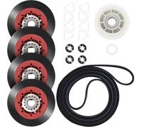 ZIBOXI Kit di riparazione for asciugatrice da 27 pollici 4392067 for asciugatrici Whirlpool KitchenAid WPW10314173 Rullo del cestello 661570V Cinghia 279640 Puleggia folle