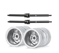 ZIBOXI Set di pneumatici, mozzi e albero motore CVD for ruote anteriori e posteriori for auto cingolate RC 1/24 Axial SCX24, tutte le serie, parti di aggiornamento modificate(Front Wheel Rim)