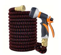 ZIBOXI Tubo da giardino espandibile Tubo flessibile dell'acqua da giardino flessibile magico for connettore for irrigazione del tubo dell'auto con pistola a spruzzo 8 modelli(Size:3/4''_100FT)