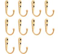ZIBRALUL Confezione da 10 ganci da parete con viti in lega appesa gancio singolo appendiabiti da bagno appendiabiti due colori disponibili accessori per la casa, 10 pezzi oro, taglia unica