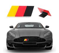Ziciner Stemma 3D con bandiera della Germania con staffa di montaggio a forma di L, emblema per parafango anteriore auto, decorazione per paraurti anteriore, compatibile con veicoli europei