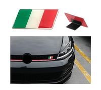 Ziciner Stemma 3D con bandiera italiana con staffa di montaggio a forma di L, emblema distintivo per parafango anteriore auto, decorazione per griglia anteriore auto, compatibile con veicoli europei