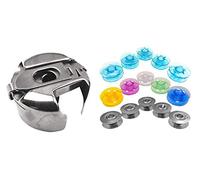 ZickZag - Capsule per bobine in plastica colorata trasparente e metallo, assortimento per Pfaff varimatic, tipmatic, hobby matic