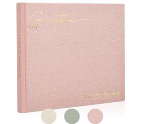 ZICOTO - Bellissimo Libro degli invitati per Il Tuo Matrimonio, Semplice And Elegante, Ottima aggiunta al Tuo Grande Giorno, Perfetto Anche in Occasione di Un Baby Shower e per Aggiungere Foto
