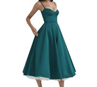 ZICUE Abito Elegante Leggero da Donne Abito Setato Turchese L