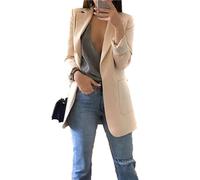 ZICUE Womens Blazers Business Casual Blazer Jacket Work Suits Office Open Front Long Sleeve Lapel Work Office Blazer Jacket con Tasca Albicocca XL