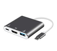 ZIDDAR Adattatore da USB C a HDMI 4K60Hz con alimentazione PD65W tipo C a hub HDTV compatibile per computer portatili, smartphone, tablet
