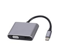 ZIDDAR Adattatore da USB C a HDTV VGA Tipo C a HDTV Adattatore 4K @ 30Hz Video Sincronizzazione del suono Convertitori dello schermo Dissipazione del calore Adattatore USB C