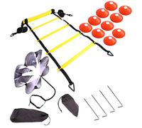 ZIDDAR Agilità Velocità Scaletta Formazione Pioli Regolabili Calcio Velocità Calcio Fitness Piedi Formazione Calcio Attrezzatura da allenamento Agilità Scala di velocità Scaletta di Agilità Sport