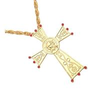 ZIDDAR Collana con ciondolo a forma di croce in lega lucida robusta, accessorio alla moda versatile per uomini e donne, uso quotidiano, abbigliamento casual, Misura unica, come descritto, come