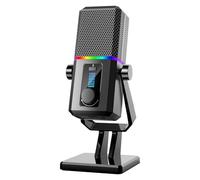 ZIDDAR Microfono USB Unidirezionale Microfono Singolo Pulsante Suono Controllo Microfono Per Computer Portatile Con Luce LED Fredda