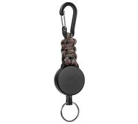 ZIDDAR Portachiavi retrattile resistente portachiavi retrattile forte portachiavi porta badge per portachiavi ID porta badge porta badge estensibile portachiavi in corda metallica resistente con clip