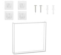 ZIDDAR Scatola di visualizzazione per CD con cornice in acrilico, trasparente, montaggio a parete, per display a parete, formato standard