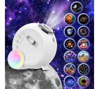 Ziddie Proiettore stellare, luce galassia per camera da letto, planetario domestico con telecomando, proiettore realistico da soffitto notturno stellato - bianco