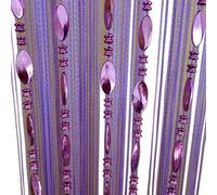 ZiDeTang Tenda divisoria per porta con bottoni e perline, frange e nappe, per soggiorno (1 x 2 m, viola)