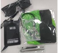 Zidoley Accessori Men In Black, Tra Cui Un Alieno Gonfiabile, Una Torcia Elettrica, Occhiali Da Sole Neri, Una Cravatta, Un Portacarte, Tappi Per Le Orecchie e Articoli Per Cosplay Di Carnevale