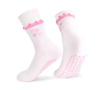 Zidoley Calzini Antiscivolo per Pilates Donna, Calzini per Pilates Reformer in Cotone, per Pilates, Yoga, Balletto, Sport, Danza, amore, M