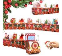 Zidoley Kit per calendario dell'Avvento 2025, fai da te, vuoto, 24 pezzi, per creare il tuo treno rosso, scatole per il conto alla rovescia per dolcetti, caramelle, biscotti, cioccolato, vari snack