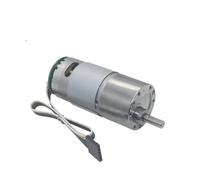 ZIDRMTKVK Motore con Encoder CC Elettrico 12V 24V velocità da 4 a 2000 Giri/min Ingranaggi in Metallo Segnale Feedback inverso(46RPM)