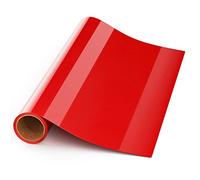 Zidwzidwei Vinile Termoadesivo per Tessuti 12" x 6ft, Vinile di Trasferimento di Calore HTV per Tessuto Cricut, Silhouette & Cameo,Facile da Tagliare e Tessere Vinile Termoadesivo (Rosso)