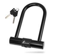 ZIEGER Lucchetto per bicicletta U 140 - Serratura compatta con staffa in acciaio da 12 mm