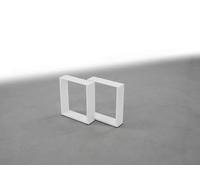 ZIEGER Pattini da tavolo, 400 x 400 mm, colore: bianco