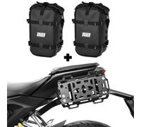 ZIEGER Portaborse Laterali Compatibile Con Honda CB 125 R, Taglia M, Nero