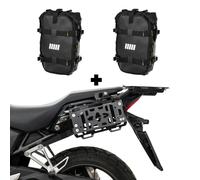 ZIEGER Portaborse Laterali Compatibile con Honda NX 500 Misura S, Nero, Metallo