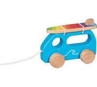 Ziehfahrzeug Surfer Van: 13 x 5,8 x 9,5 cm, Holz, Surfbrett abnehmbar, per Stück