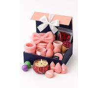 ZielGo Spa confezione regalo per donne - Set benessere 18 pezzi con fasce per capelli, bellezze, candele profumate e bombe da bagno - confezionate con cura - Idea regalo per compleanno e Natale