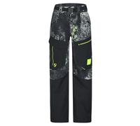 Ziener Akando Jun - pantaloni da sci - bambino Black/Green/Grey 128