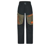 Ziener Akando Jun - pantaloni da sci - bambino Black/Orange/Brown 128
